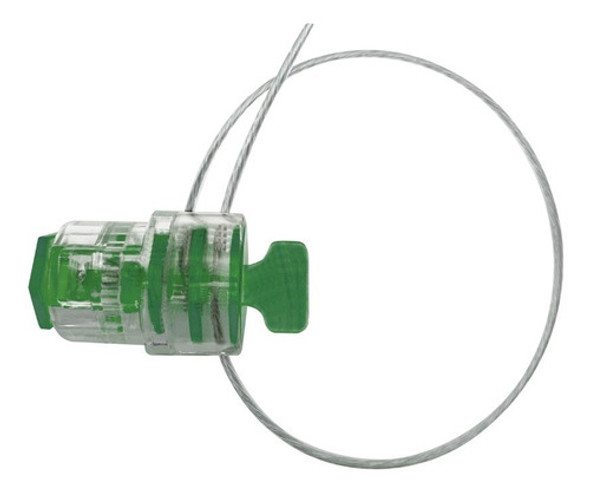 100 Lacres Cordoalha De Aço 30cm Com Trava Rotor - Verde 0