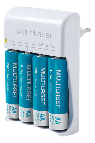 Cargador De Pilas Aa Con 4 Aa Multilaser Cb054 0