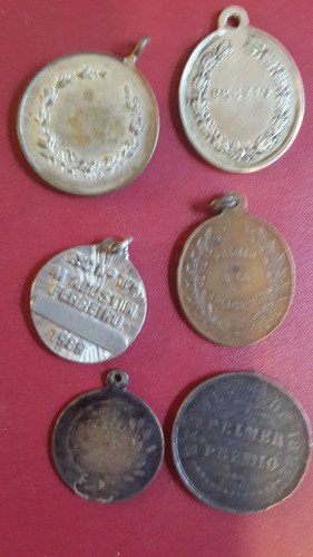 Medallas 6 Antiguas Instrucción Pública, Lote, Ne023 1