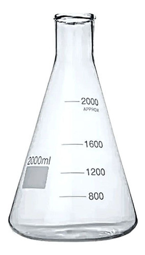 Erlenmeyer Vidro Boca Estreita Frasco Graduado 2000ml Oferta 0
