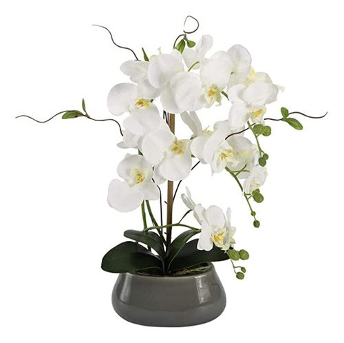 Faux White Orchid Artificial Flowers Phalaenopsis Plants Wit 0