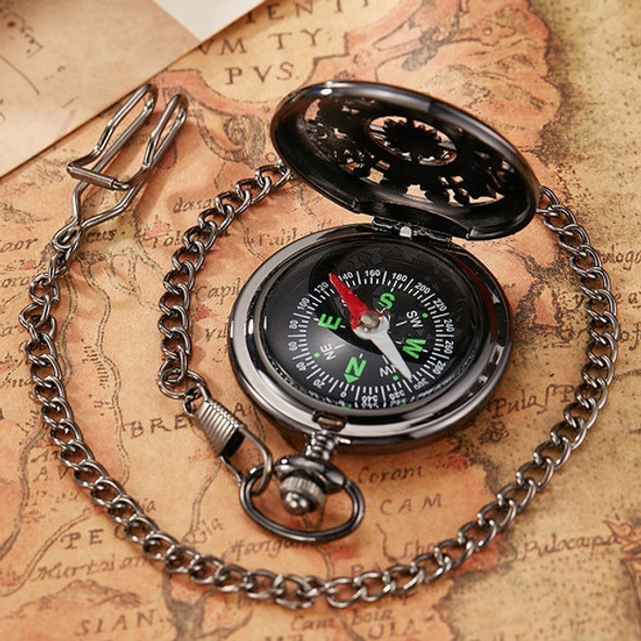 Bússola Estilo Relógio De Bolso Latão Dobrável Cromo Escuro 1