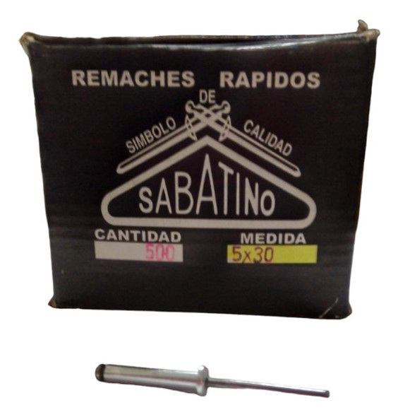 Remaches Rapidos 5 X 30mm X 500u Sabatino 0