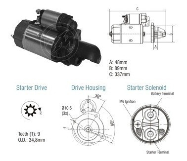 Arranque Om352/366 (9d) 24v Mercedes Benz Camion 1318 0
