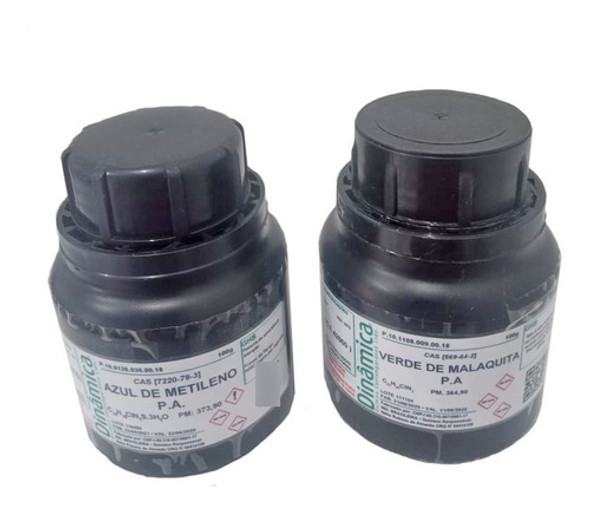 Azul De Metileno Pa 100g  + Verde De Malaquita Pa 100g 0