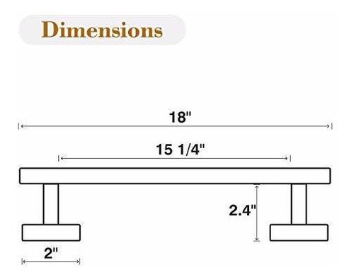 Barra Para Toallas De Baño De 18 Pulgadas Acero Inoxidable 1