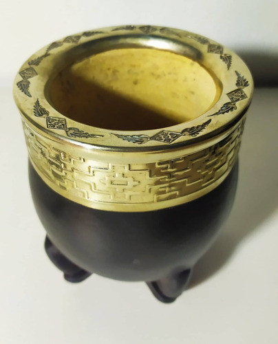 Juego De Mate Imperial + Bombilla Ancha En Alpaca 1