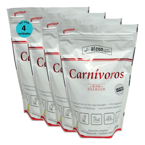 Alcon Club Health Carnívoros 500g Super Premium  Com 4 Un 0