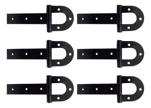 Dobradiça De Porteira Ferradura Forjada 250mm Tarza 6un 0