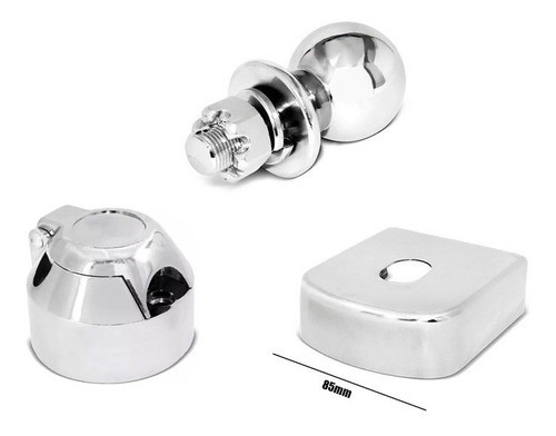 Kit Esfera Tomada E Tampa Cromada Engate Reboque Tromar 0