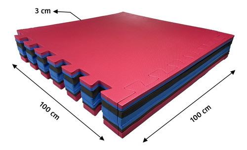 Kit 9 Tatame Encaixar Eva Borracha Multiuso 1x1 30mm 1