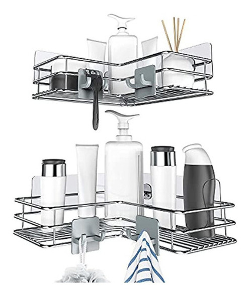 Estante Para Cesta De Ducha De Esquina Adhesivo Nieifi Con G 0