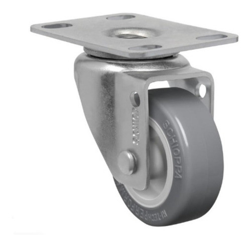 Rodizio Giratório Zincado Com Placa Schioppa 3'' - Até 40kg 0