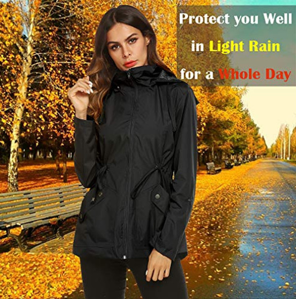 Zhenwei Lluvia Chaqueta Mujeres A Prueba De Agua Con Capucha 1