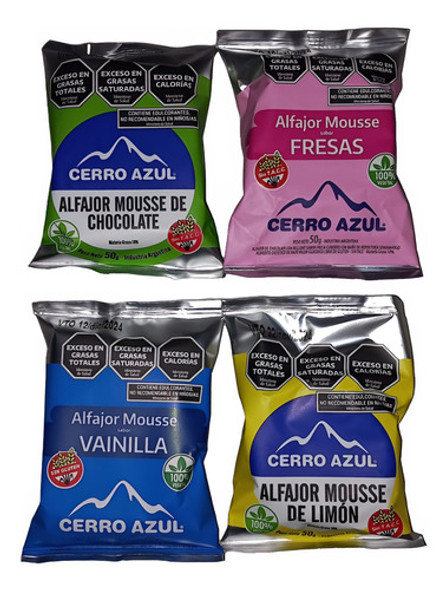 Caja 12 Alfajores Veganos Surtidos Sin Tacc Cerro Azul - Dw 0