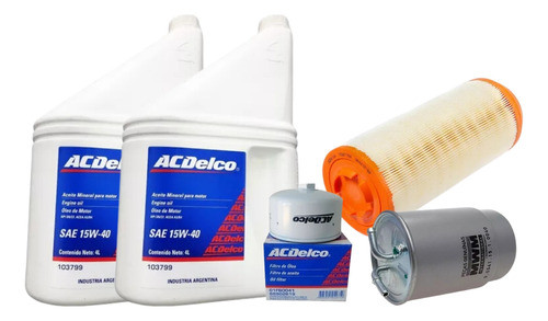 Kit 3 Filtros + Aceite Acdelco Chevrolet S10 2.8 2006/2011 0