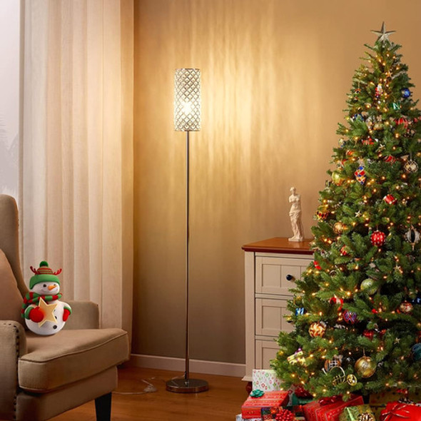 Lámpara De Pie De Cristal Para Dormitorio Plateado, Lámparas 1