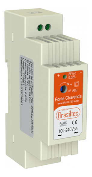 Kit C/2 Fonte Alimentacao 100-240vca 15w Saida 24vdc 0