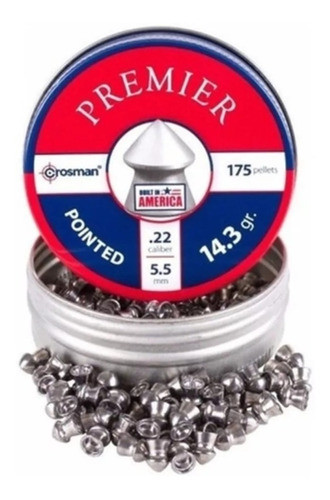 Balines Crosman Premier Pointed 5.5 Mm X 175 Uni 14,3 Grains 0