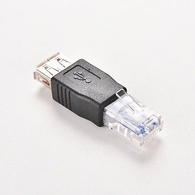 Rj45 Macho A Usb Af Un Adaptador Hembra Enchufe Red Lan Ethe 1