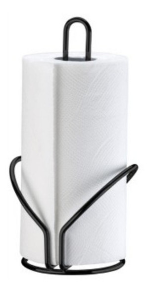 Porta Rollo De Cocina De Acero Inoxidable Negro 0