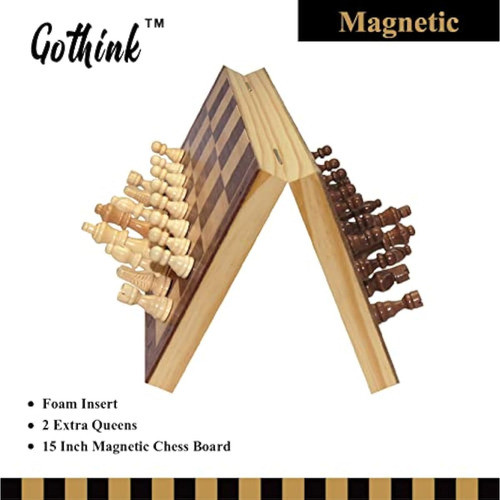 Gothink Juego De Ajedrez Magnético De Madera, 1
