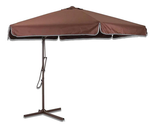 Ombrelone Suspenso Oslo 3m Marrom Bel Extra Ventilação 0