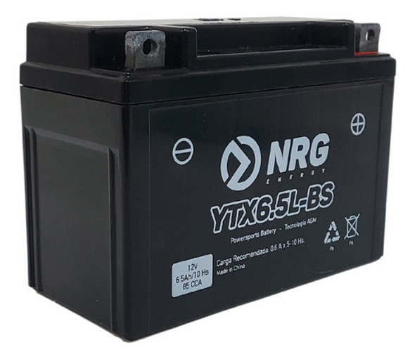 Bateria Ytx6.5l-bs Agm Nrg Para Motos Tuamoto 1