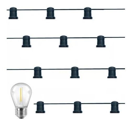 5 Mts De Guirnalda Luces Led 1w Exterior Bar Kermesse Feria 0