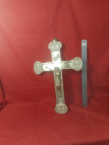 Crucifijo Con Cristo En Bronce. De Pared 0