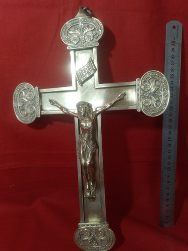 Crucifijo Con Cristo En Bronce. De Pared 1