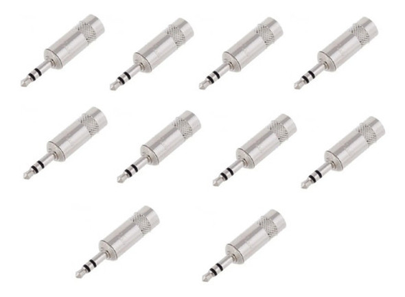 Pack X 10 Conector Ficha Neutrik Rean Nys231 Miniplug Stere. 0