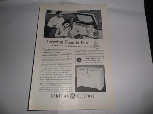 Antigua Publicidad 1949 General Electric Home Freezers 0