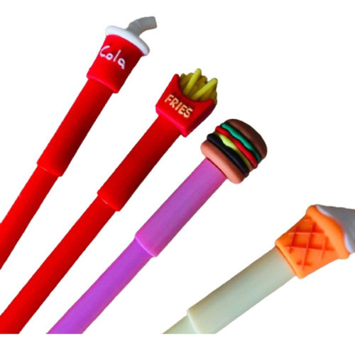 Kit Papelaria 2 Lápis Infinito Fast Food  Eterno Escolar 1