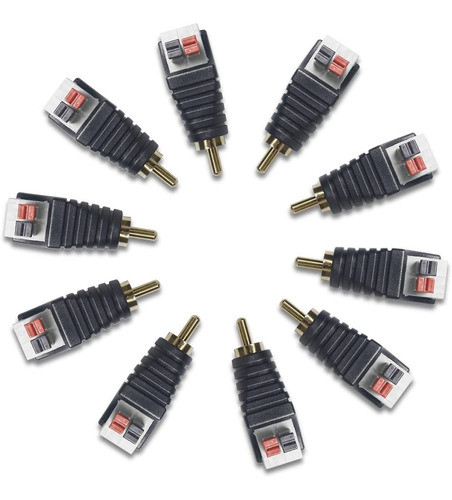 Adaptador De Audio De Cable Macho Rca (10 Uni) 0