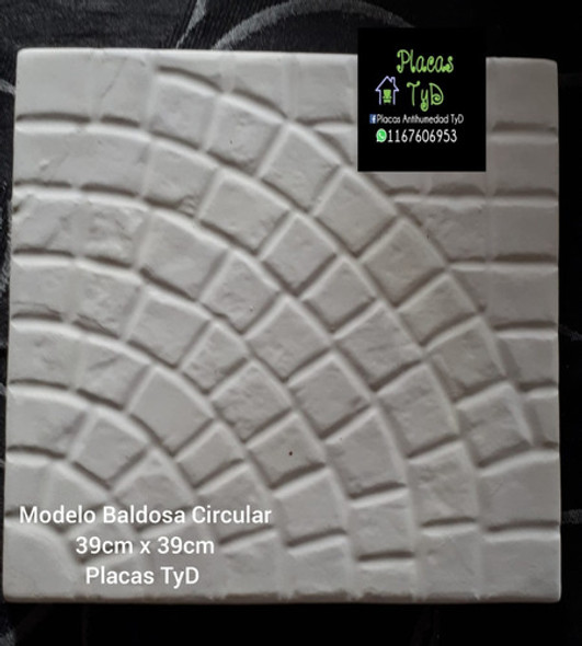 Molde Para Placas Antihumedad Baldosa Circular De 39cm X 39c 1