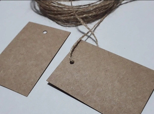 40 Tags Tarjetitas Etiquetas Lisas Circulares Rectangulares 1