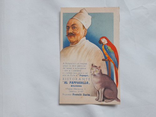 Antigua Postal Publicidad Ristorante Al Pappagallo, Italia 0