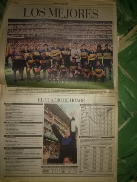 Diario La Nacion Deportiva * Boca Campeon * Año 1998 1