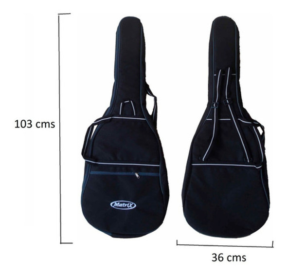 Funda Para Guitarra Criolla Acolchada Plástica 1