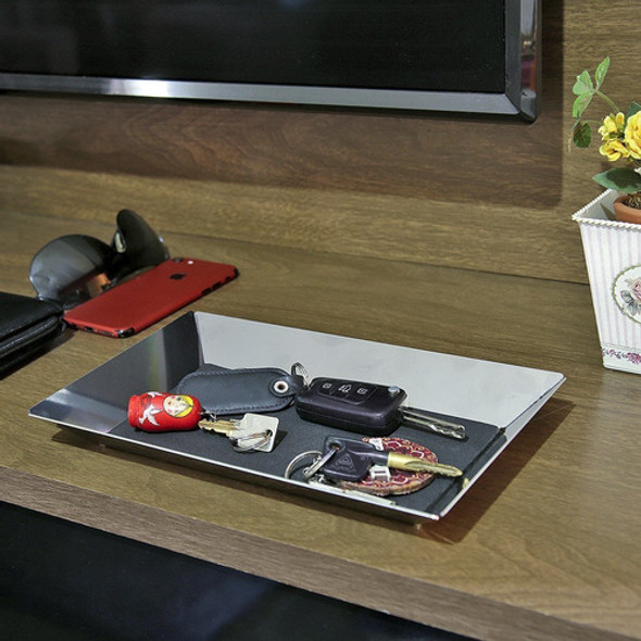 Bandeja Porta Chaves De Mesa Inox Escovado/polido 0