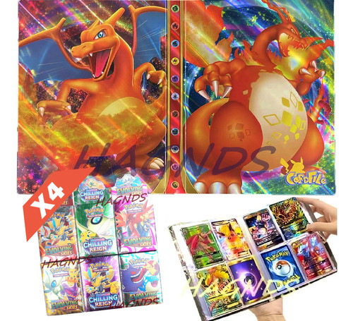 Album Pokémon Original Para 240 Cartas + 4 Mazos New 1
