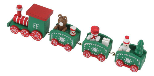 Mini Train Craft Ornaments De Madeira, Brinquedos De Present 1