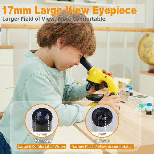 Kit De Microscopio Para Niños De 5-1, Aumenta 40x-750x 1