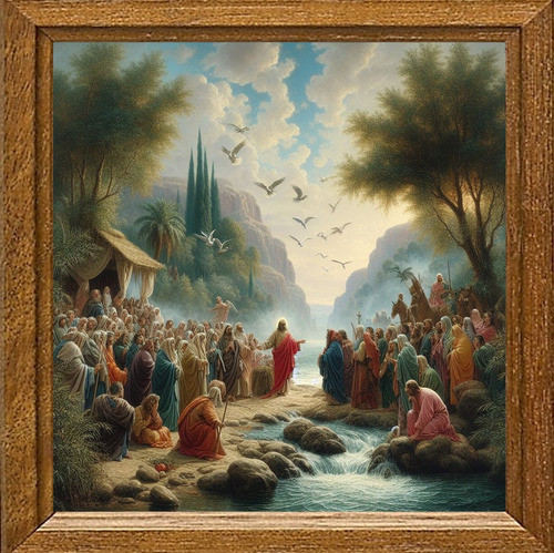 Cuadro De Arte Digital Epifanía De San Juan V2 50x50cm Única 0
