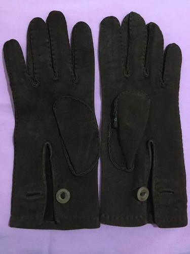 Guantes De Gamuza Marrones De Mujer. Liquido, Escucho Oferta 1
