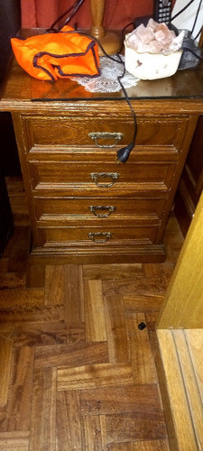 Mesa De Luz Estilo  Roble Macizo 1