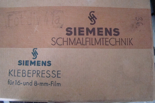 Empalmadora Para Peliculas De  16/ 8 Mm  Siemenns. Alemana. 1