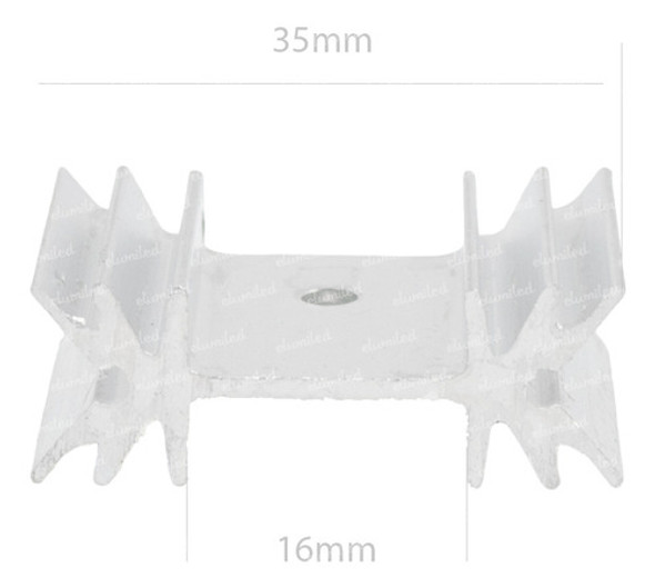 Disipador Zd35 35x63x12mm Rt. 8ºc/w To220 1