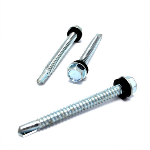 Tornillo Hex 14x2 1/2 Punta Mecha Con Arandela  Caja 100u. 0